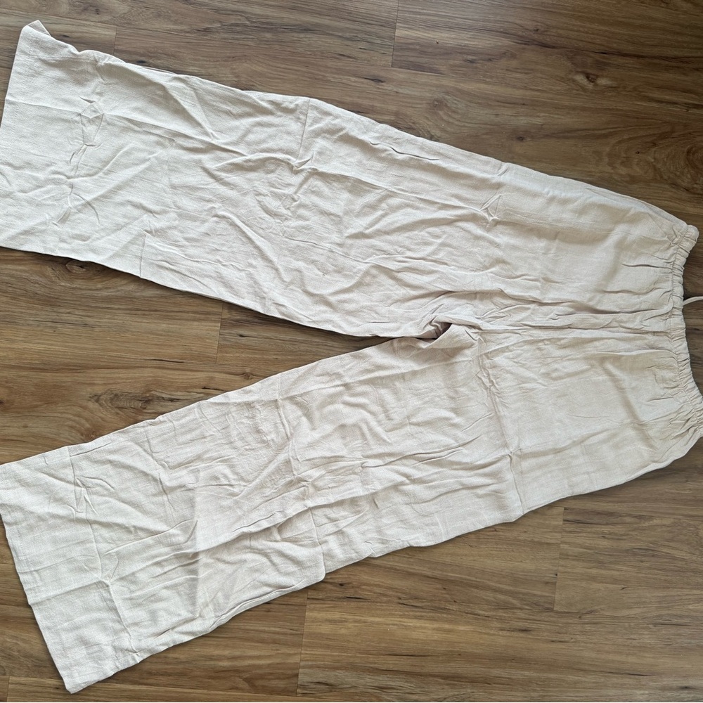 Linen flowy pants